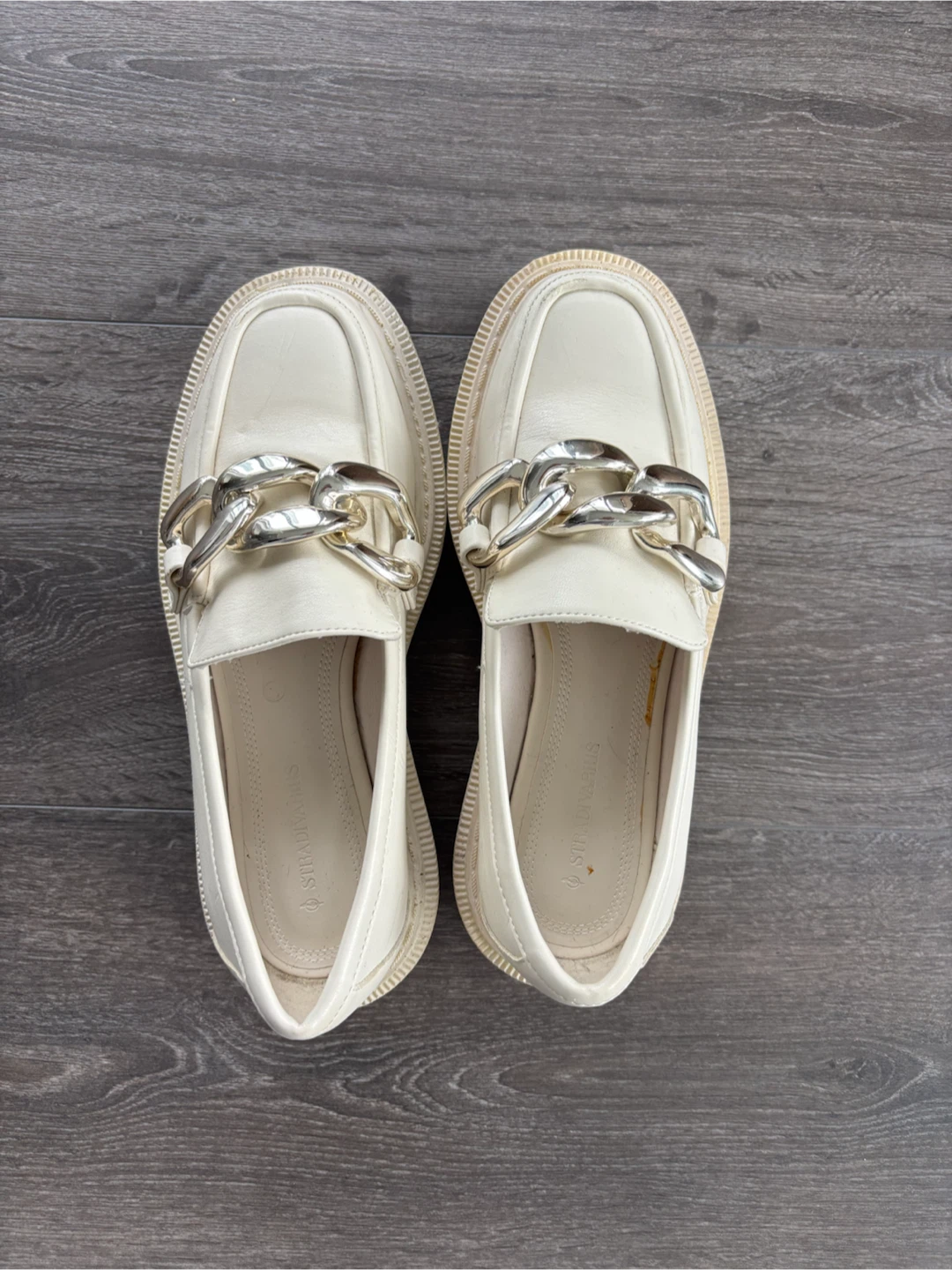 Stradivarius White Loafers