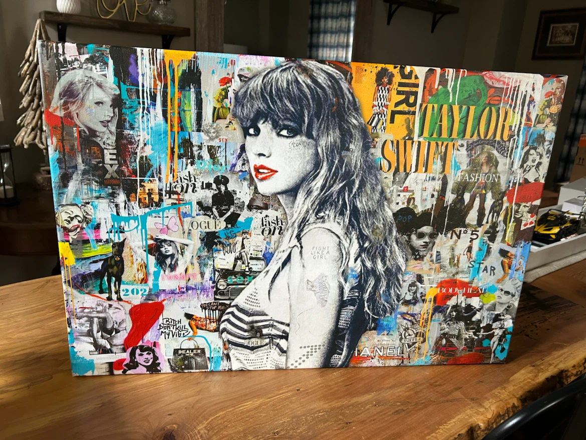 Taylor Swift Collage Canvas Art
