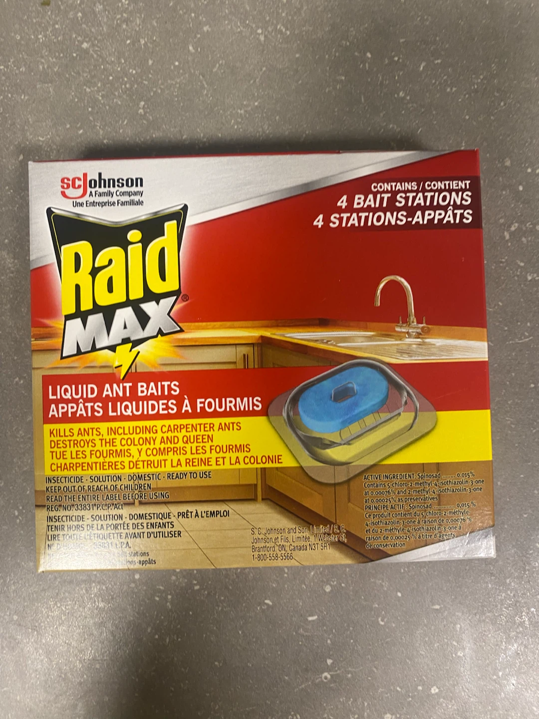 Raid Max Liquid Ant Baits - 4 Bait Stations