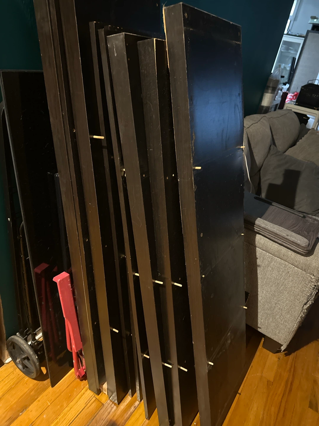 Ikea Kallax Brown/Blk Cube Storage Shelf Unit - photo 2