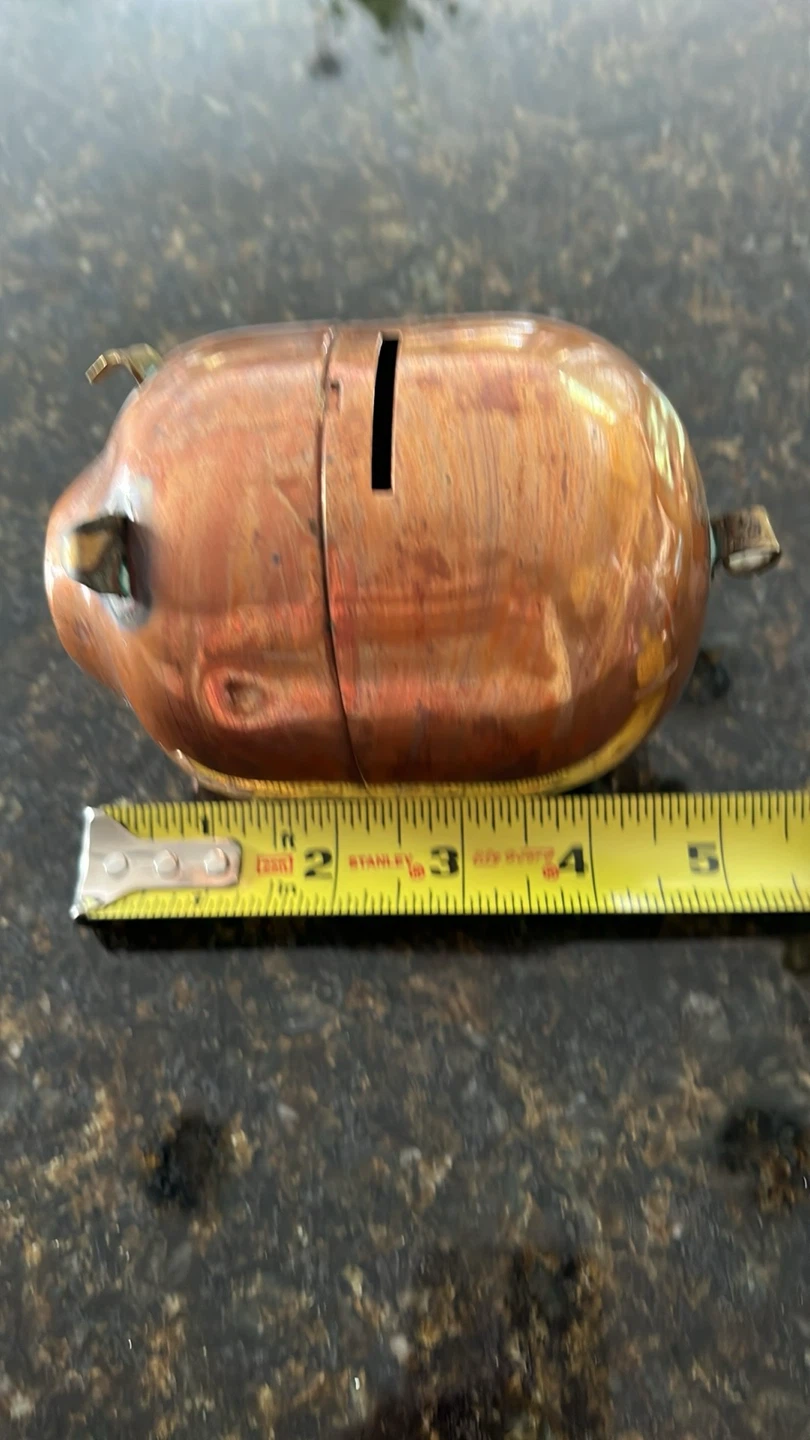 Vintage Copper Piggy Bank
