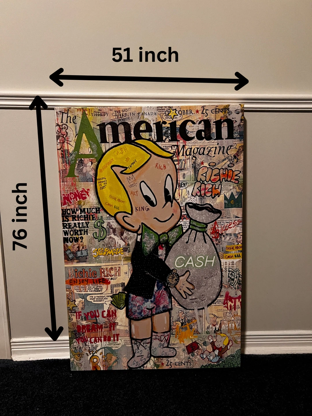 Richie Rich "The American Magazine" Wall Art - 51" x 76"