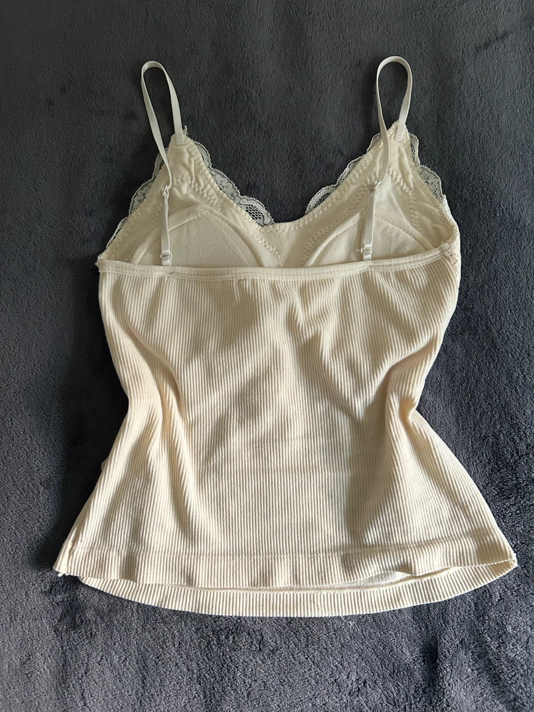Cream lace neckline cami top - photo 2