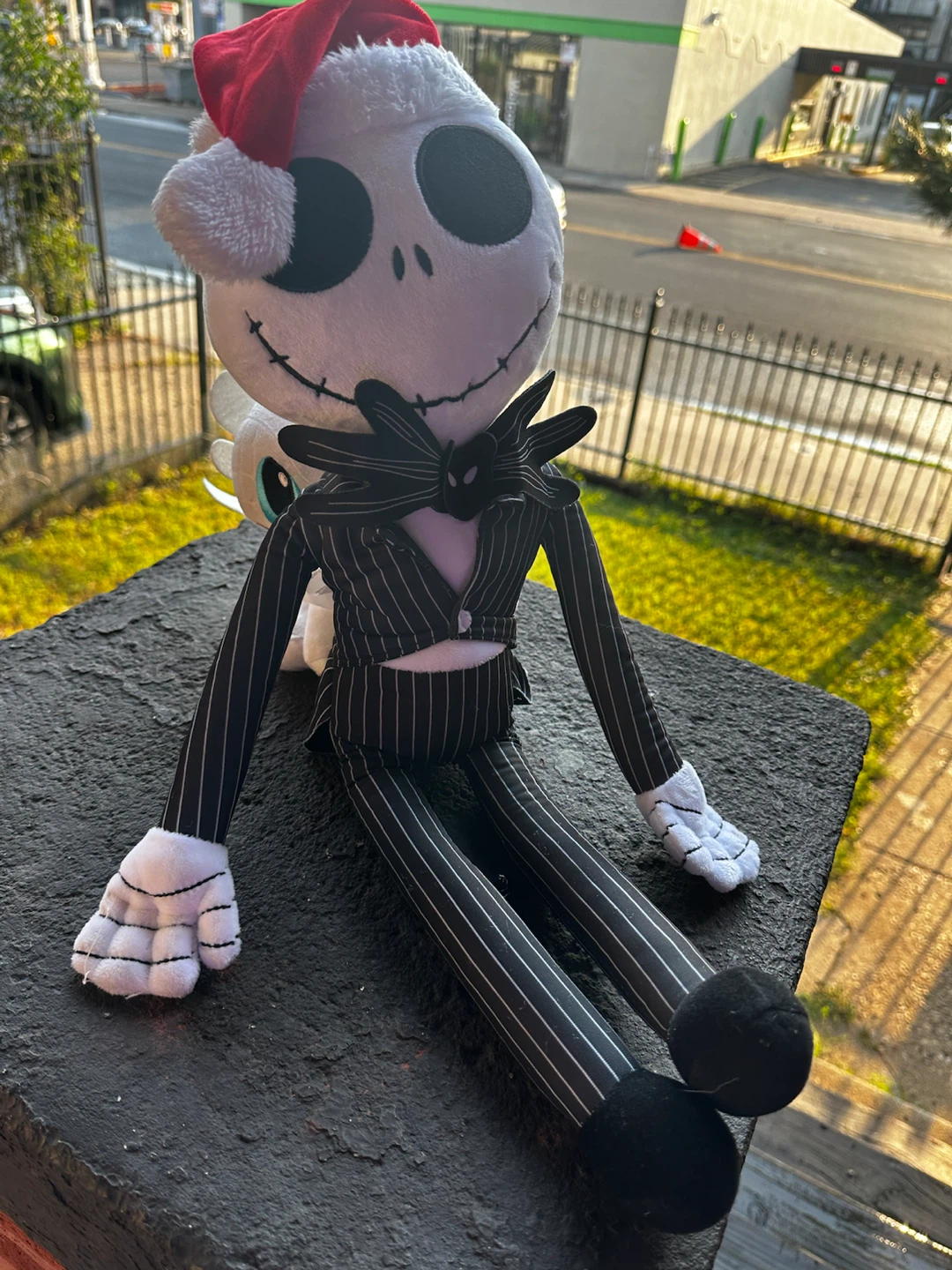 Jack Skellington Plush Toy with Santa Hat