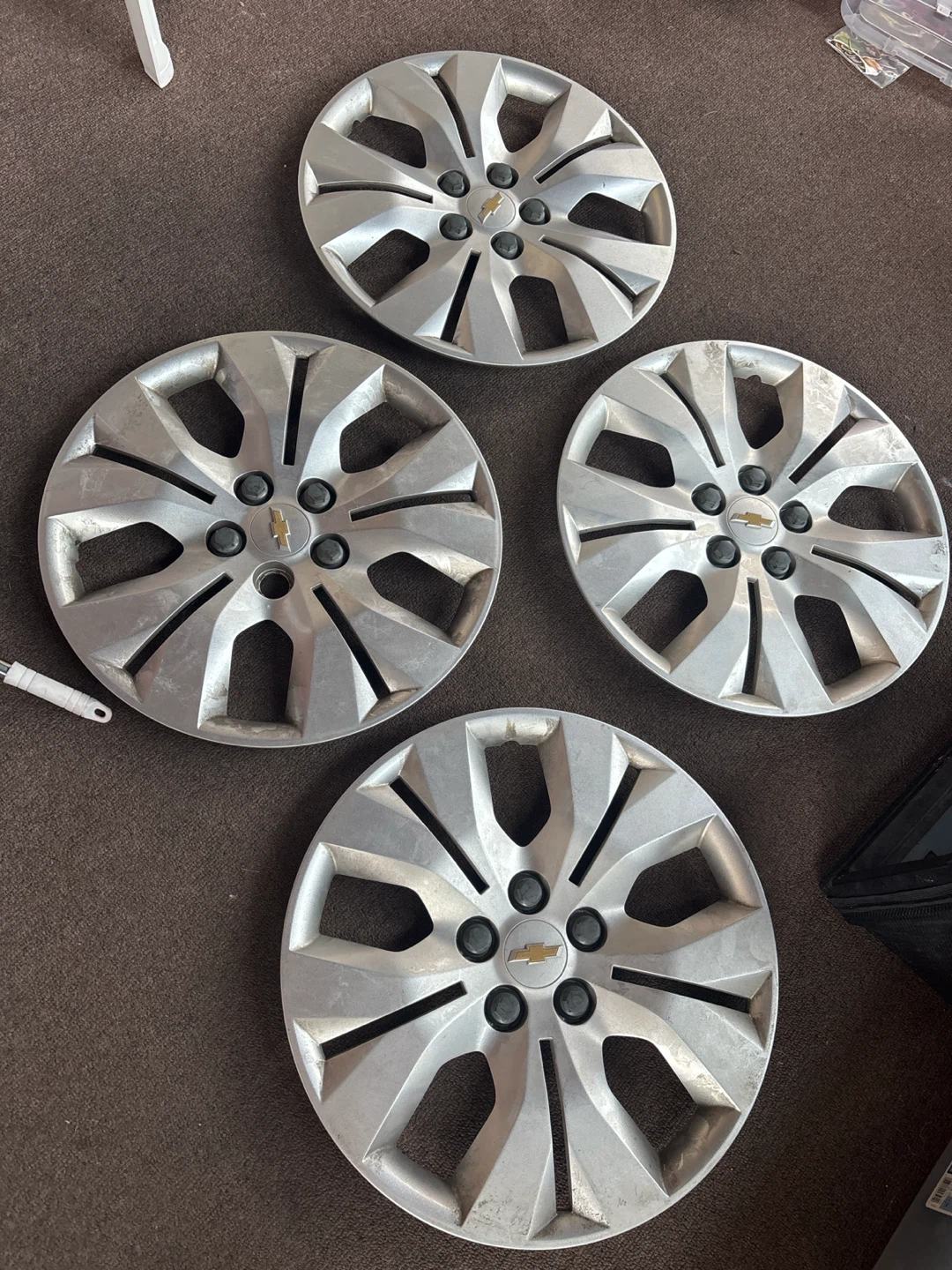 Set of 4 Chevrolet Hubcaps