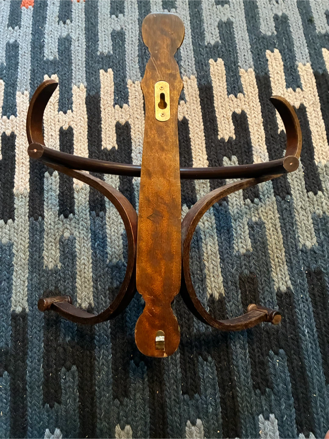 Thonet-Style Wooden Wall Mounted Coat Hook Hanger - photo 4