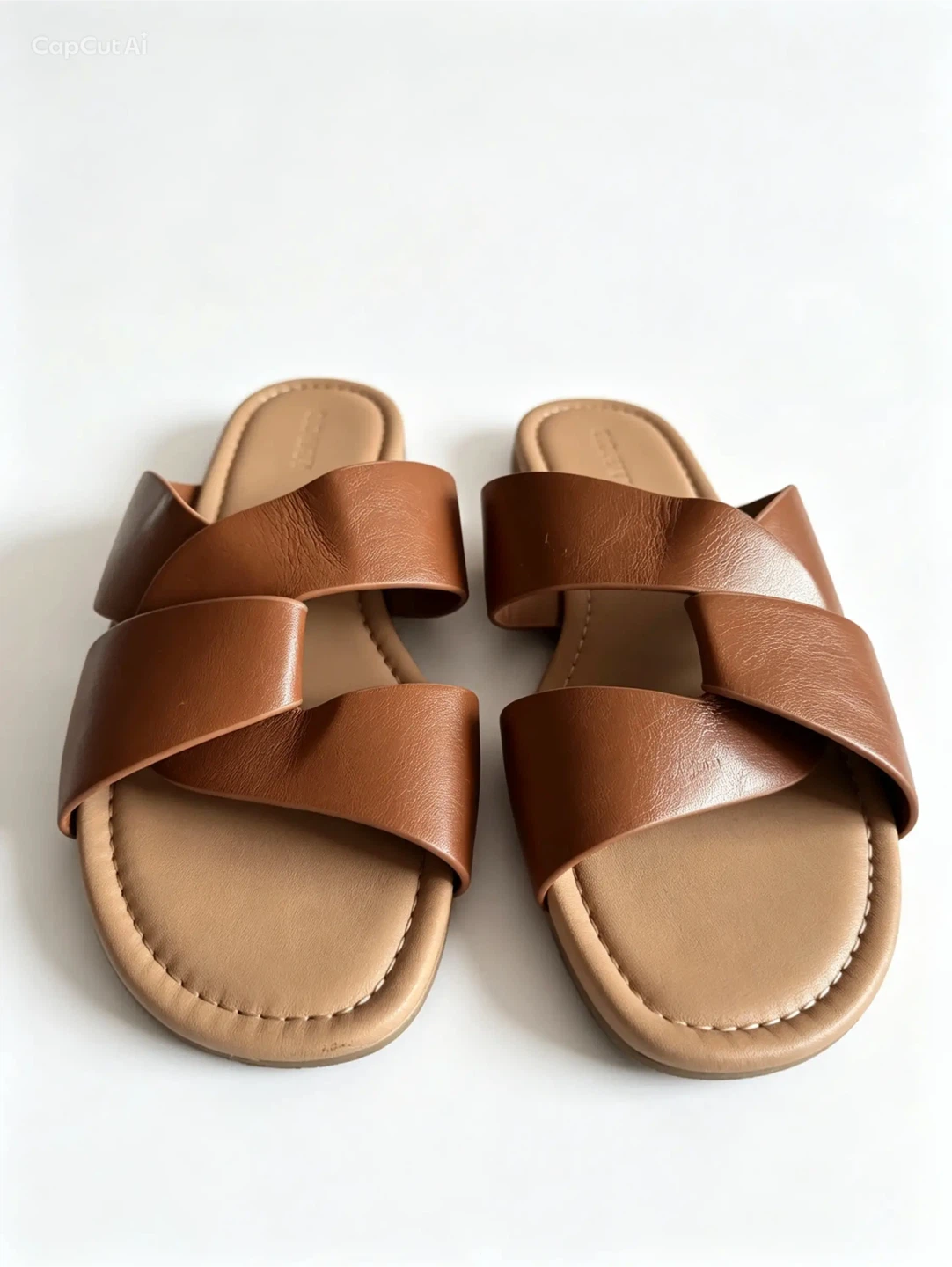 Old Navy Brown Crisscross Slide Sandals Size 8 - photo 2