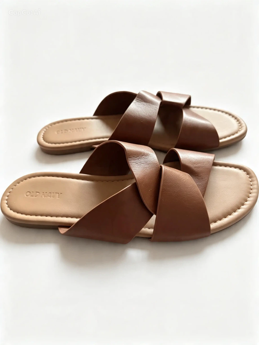 Old Navy Brown Crisscross Slide Sandals Size 8 - photo 3