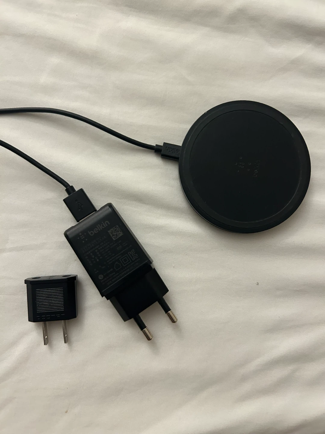 Belkin Wireless Charging Pad with Wall Charger and Adapter