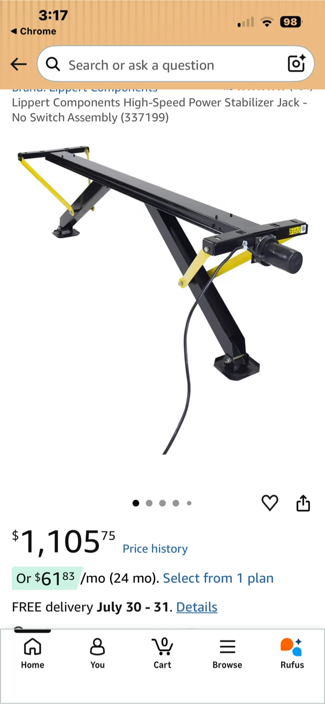 Lippert Components High-Speed Power Stabilizer Jack