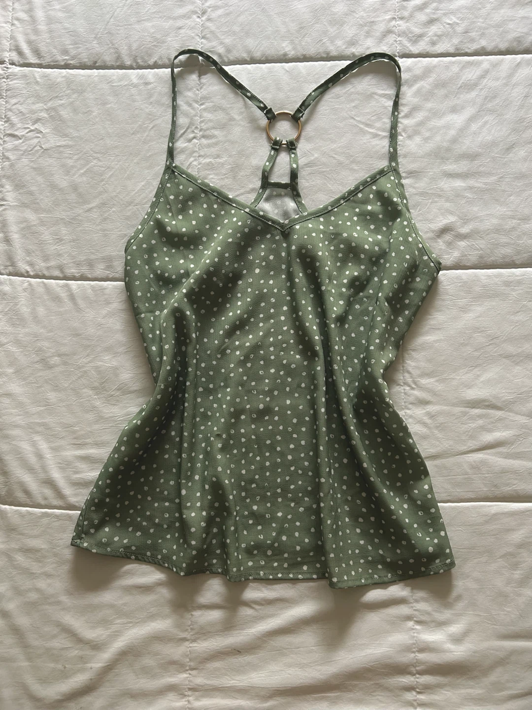 Pink Martini Green Polka Dot Cami Top