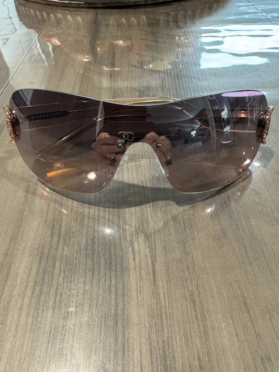 Guess Rimless Shield Sunglasses