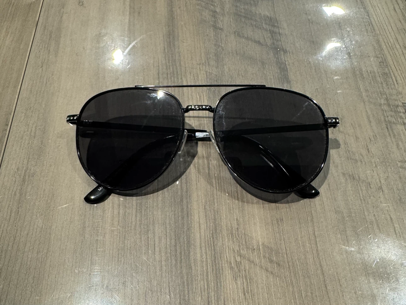 Black Aviator Sunglasses