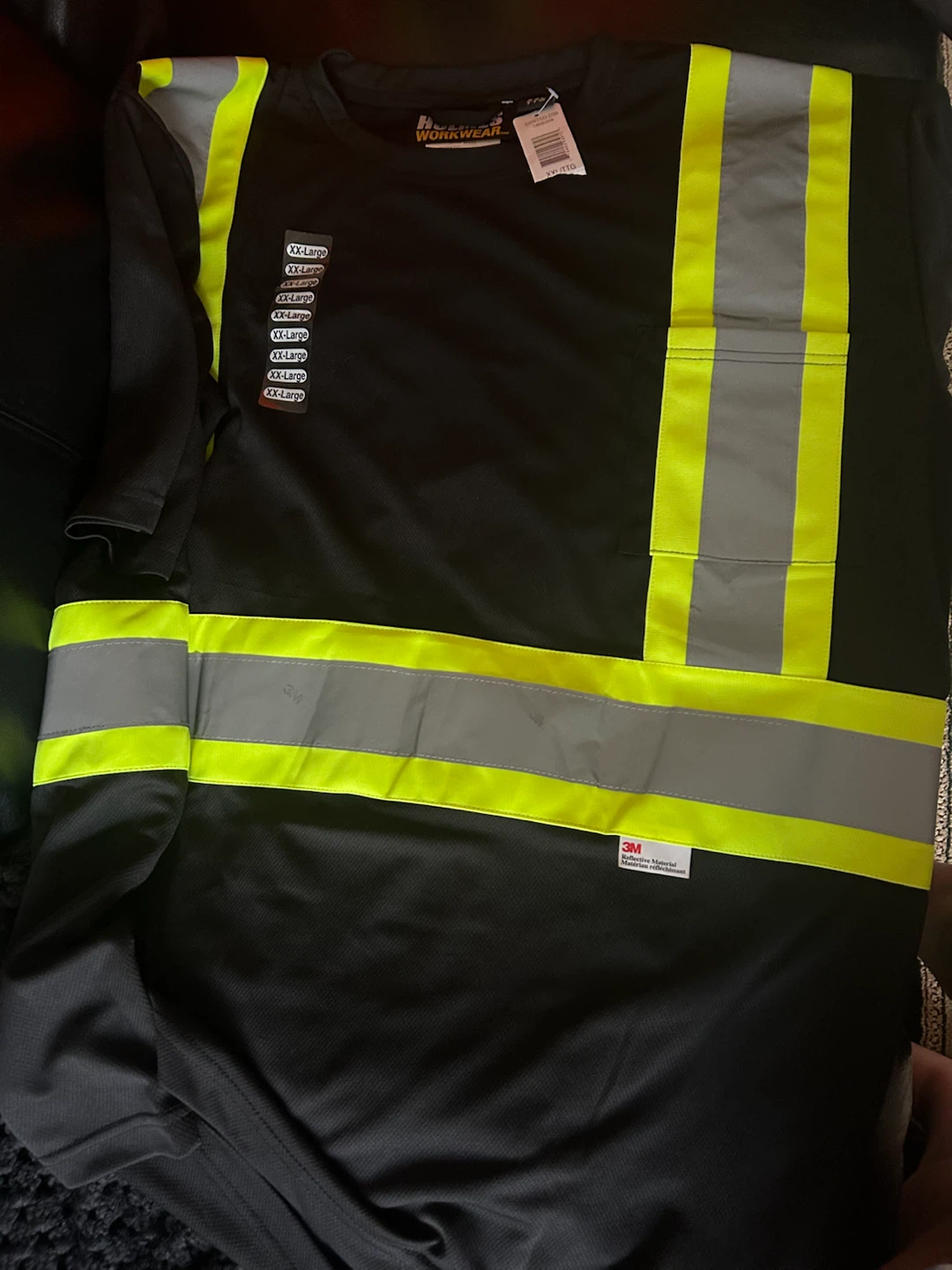 Holmes Workwear Black High-Vis T-Shirt XXL