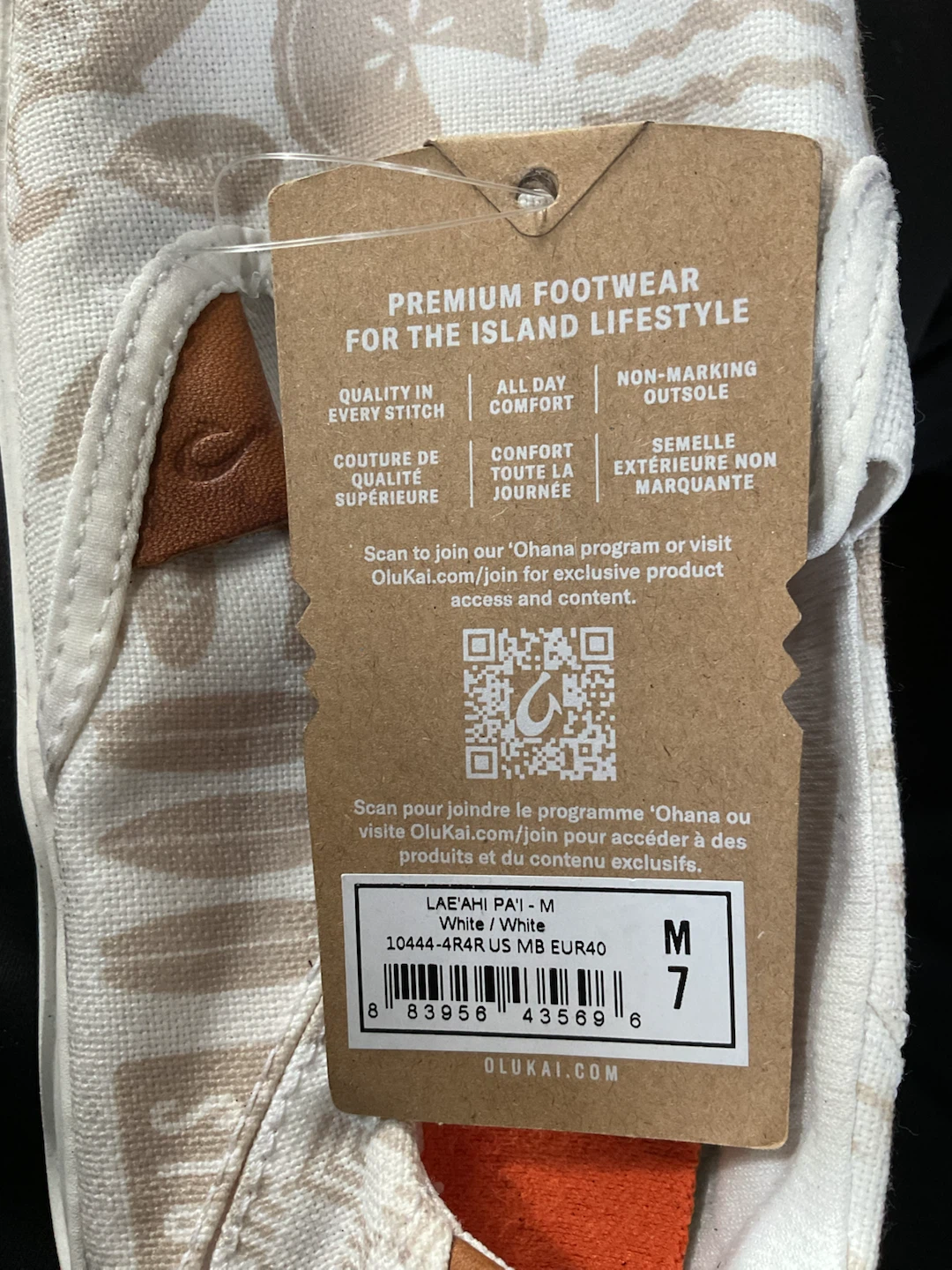 New with tag OluKai  Lae'Ahi Pai M 7 Slip-On Shoes White Size 7 - photo 4