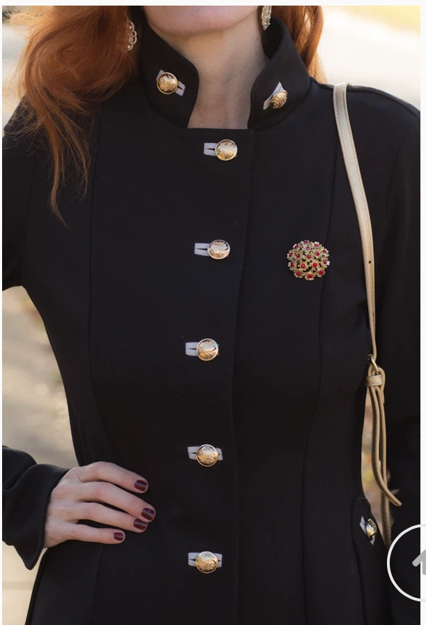 Joseph Ribkoff Size 10 Black Military Buttoned Jacket🧥 - photo 5