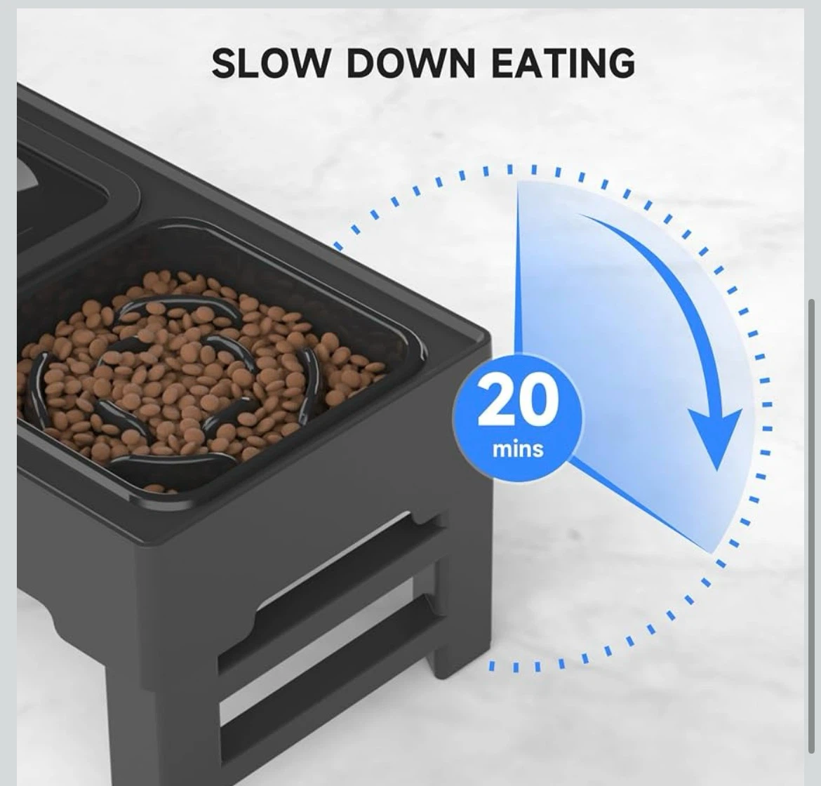 Elevated Dog Bowls Stand with Slow Feeder Dog Bowl - photo 5