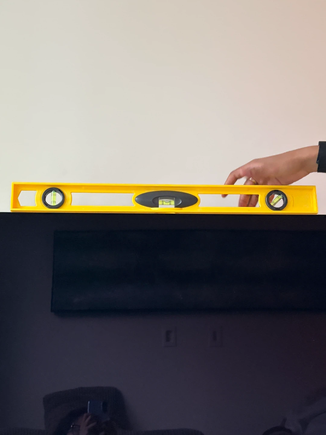 Yellow Level Tool with measurements
