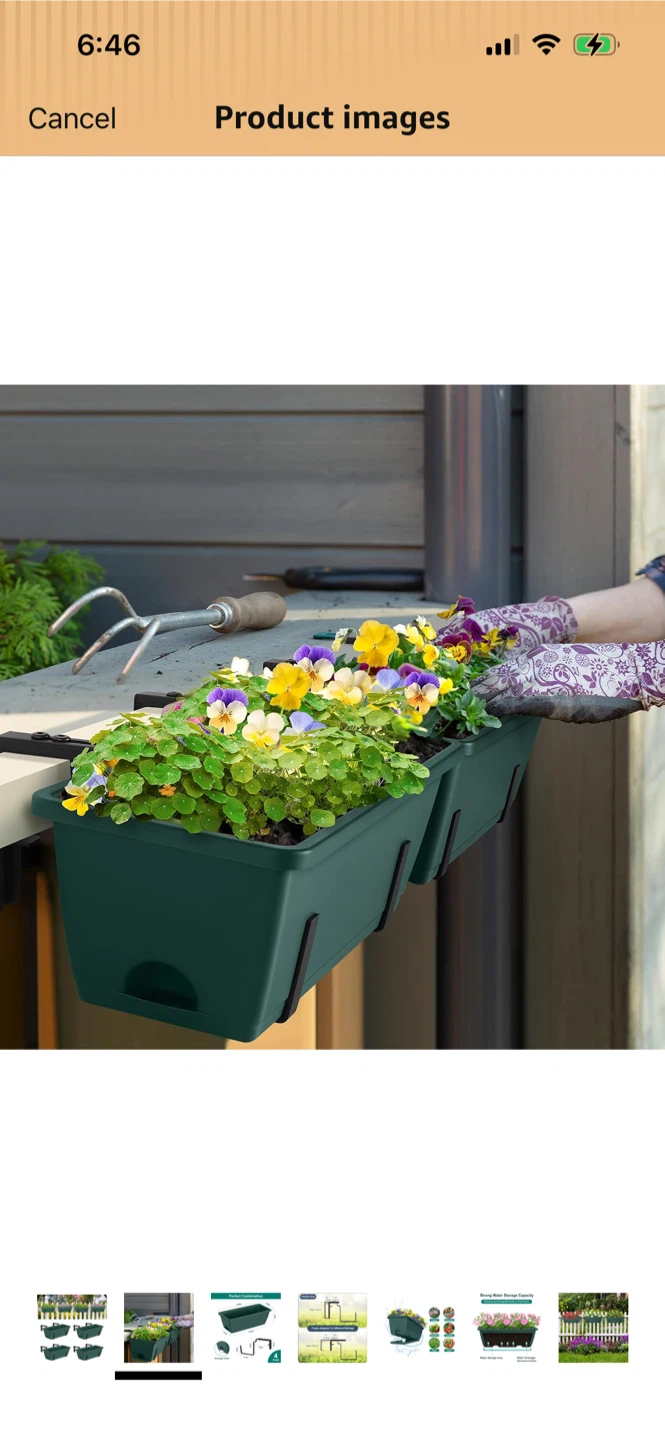 New 3 pack Green Hanging Planter with Brackets - photo 2