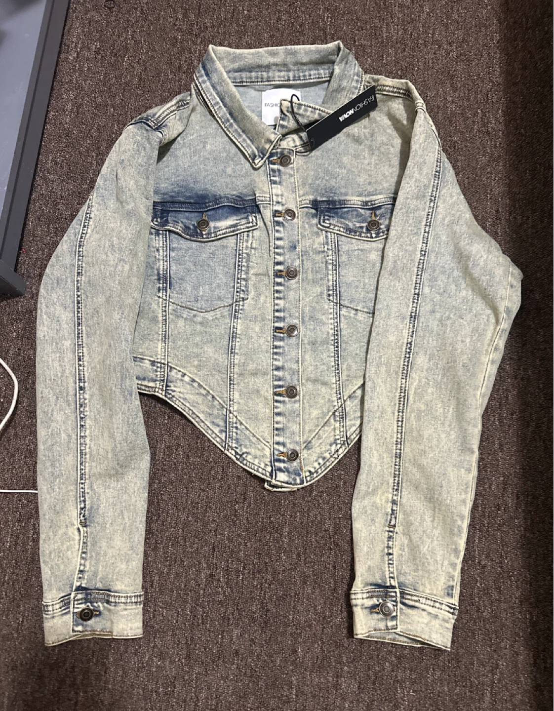 Plus sized Fashion Nova Denim Jacket and Pants Set - photo 2
