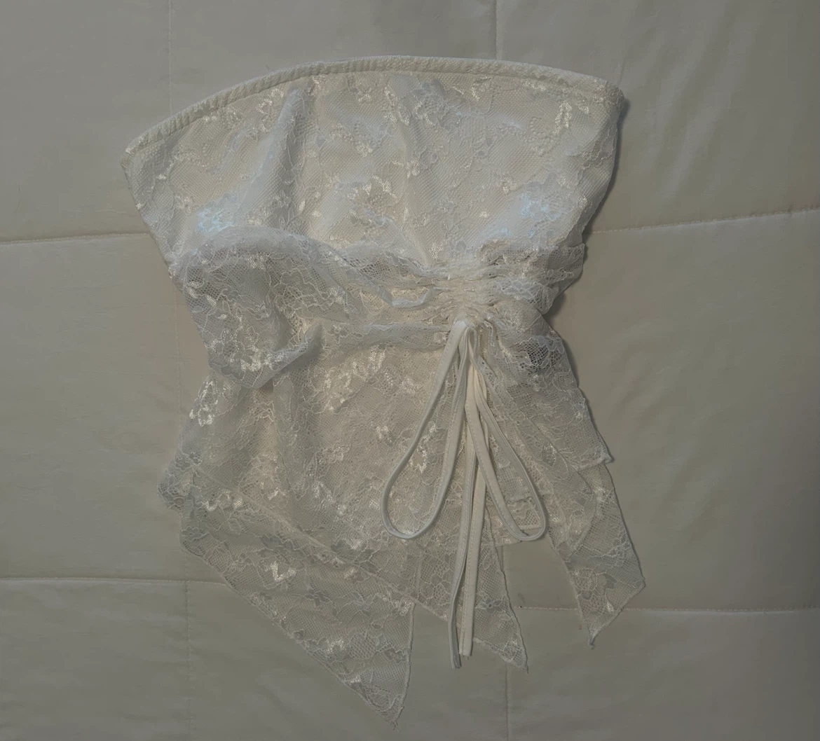 Shein White Lace Tube Top