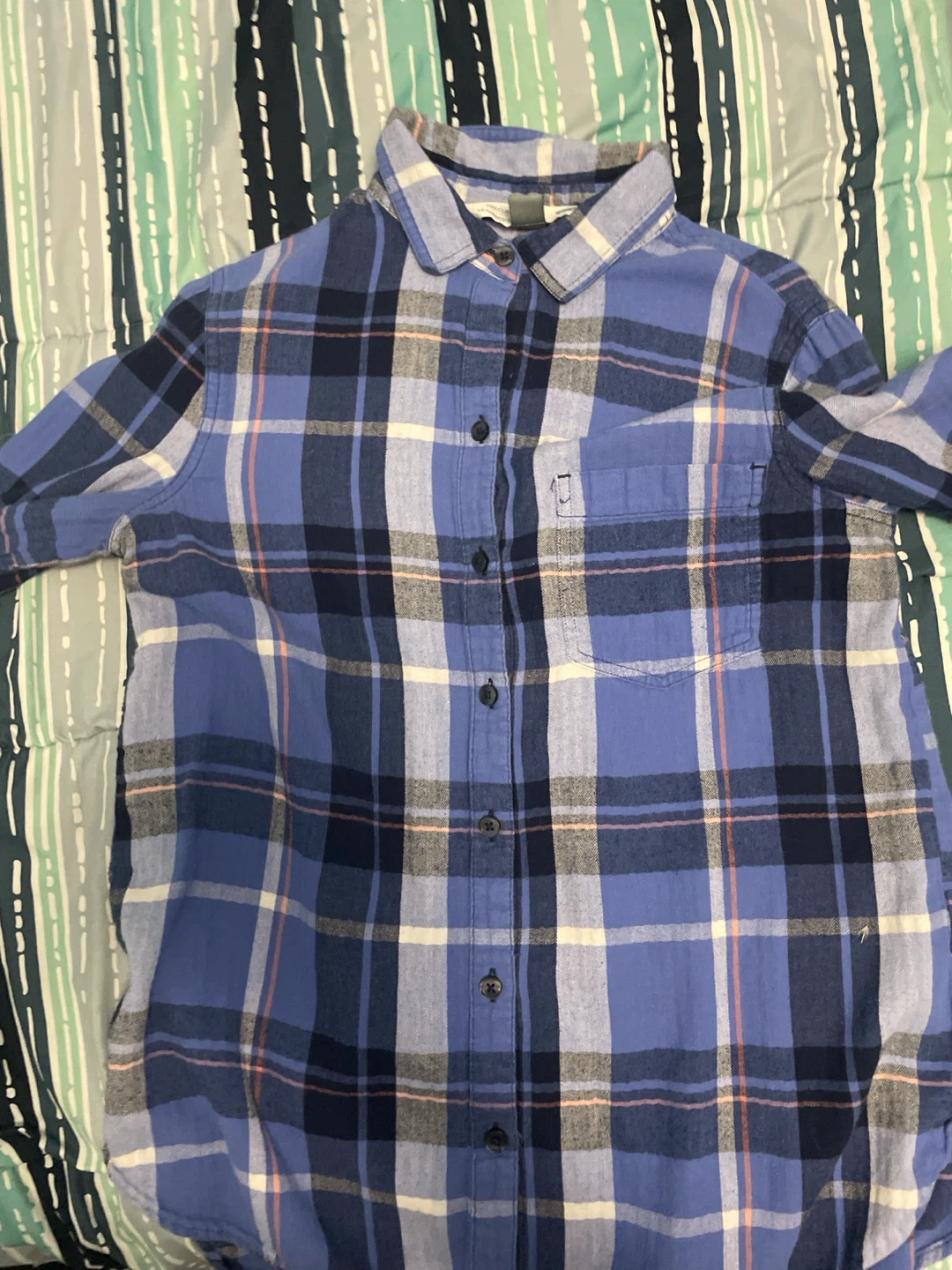 Button up blue shirt - photo 2