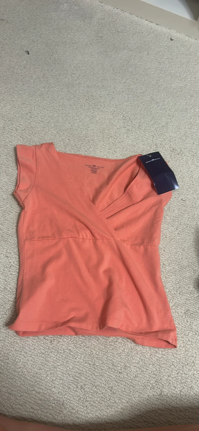 Brandy Melville Coral V-Neck Top