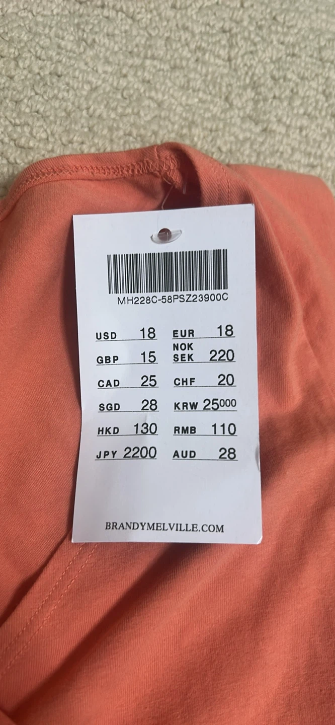 Brandy Melville Coral V-Neck Top - photo 3