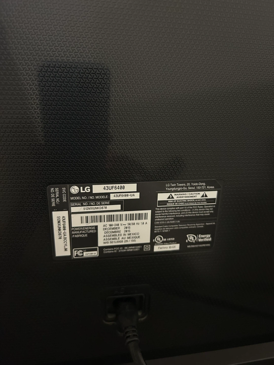 LG 43" Smart TV 43UF6400 - photo 2