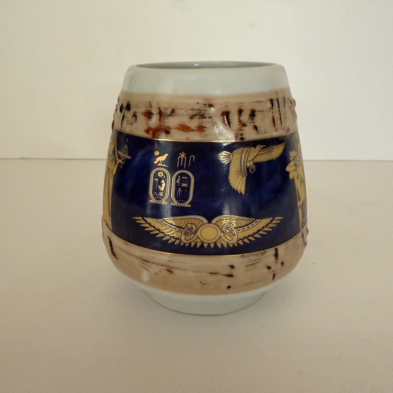 Fathi Mahmoud Coffee Mug Egyptian Design Blue and Gold - photo 2