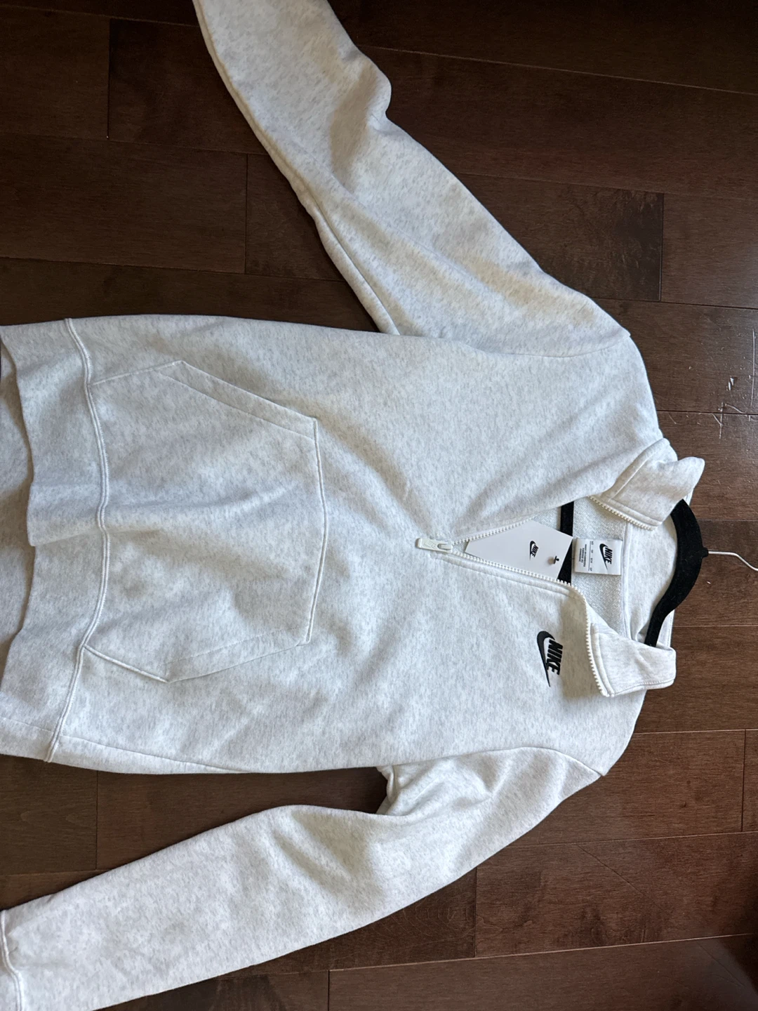 Nike Women's Tech Fleece 1/2 Zip Sweater XS Light Grey