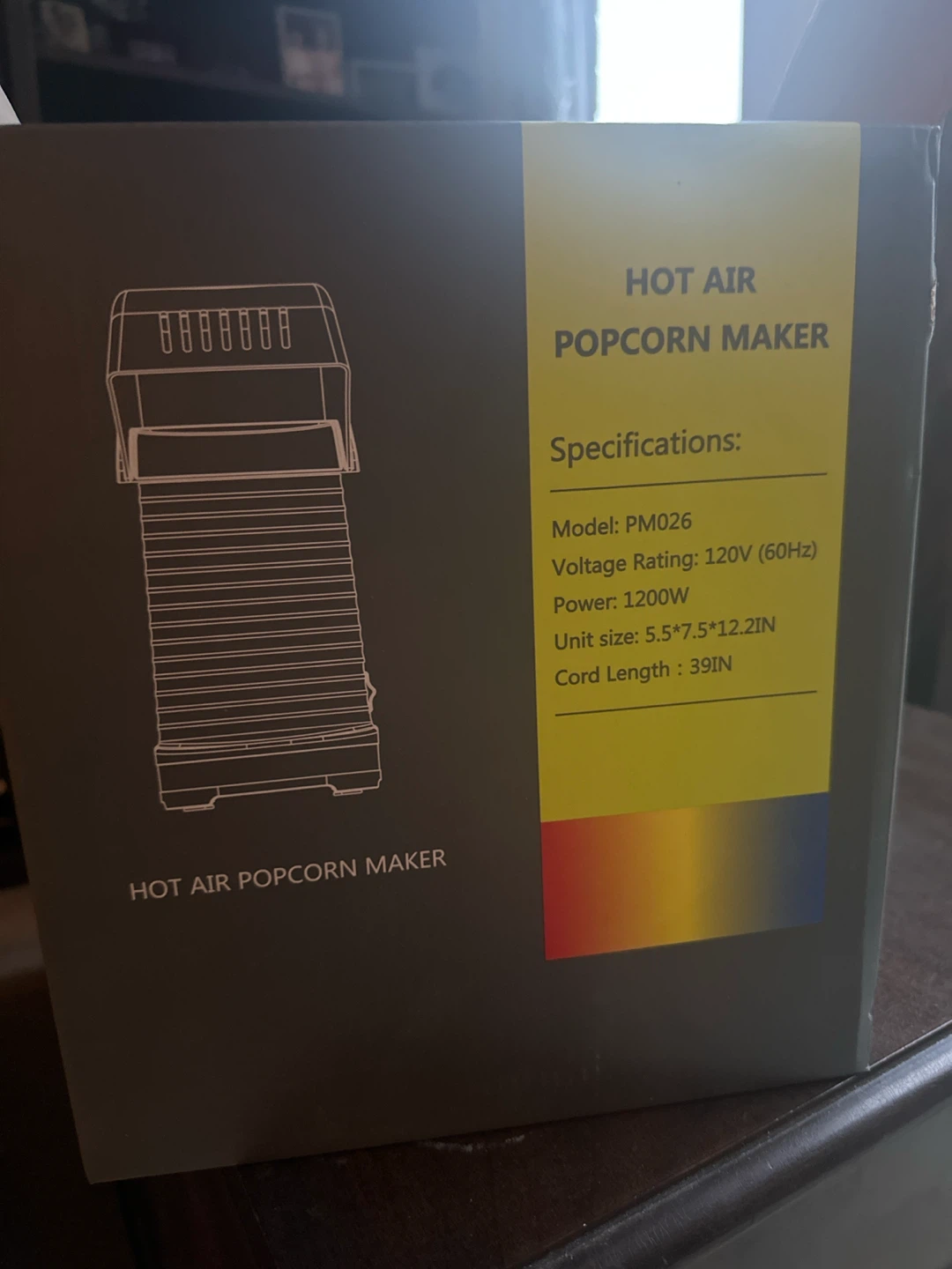 Hot Air Popcorn Maker PM026