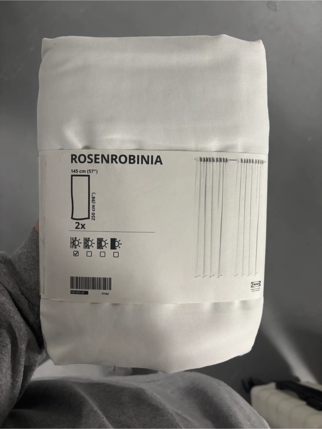 IKEA Rosenrobina sheer curtain 58”x98”