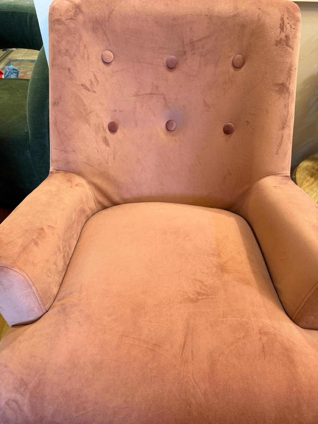 Pink Velvet Accent Chair - photo 4