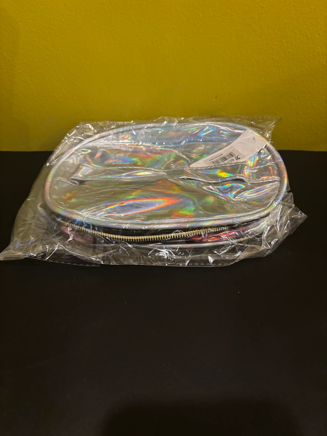 Silver cosmetic bag