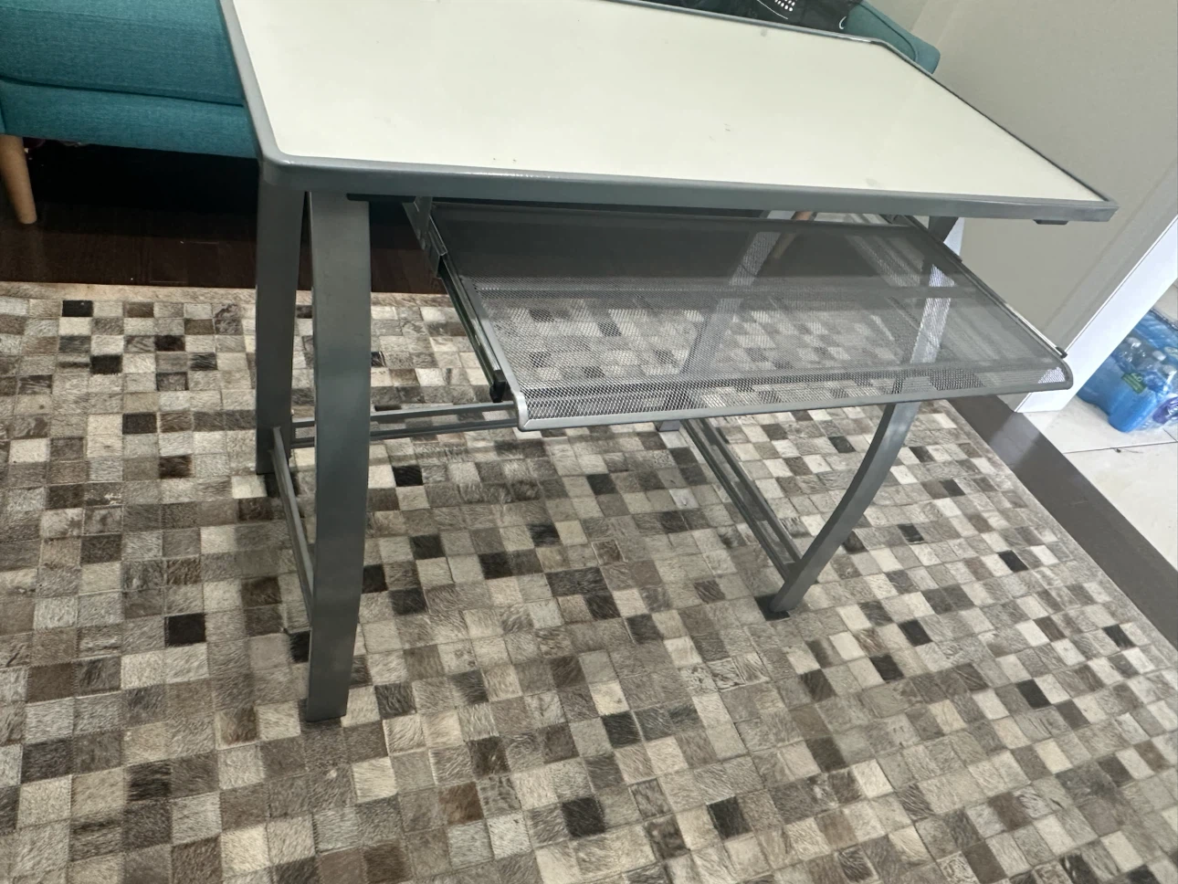 Metal Frame Desk with Sliding Keyboard Tray - photo 3