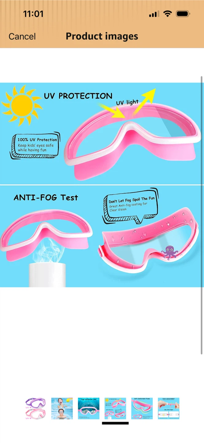 Brand New- set Kids Swim Goggles with Ear Plugs - photo 3