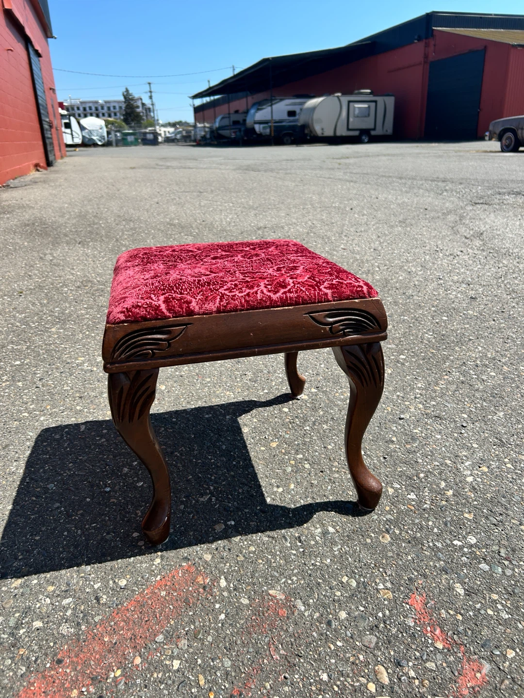 Vintage Footstool Ottoman - photo 3