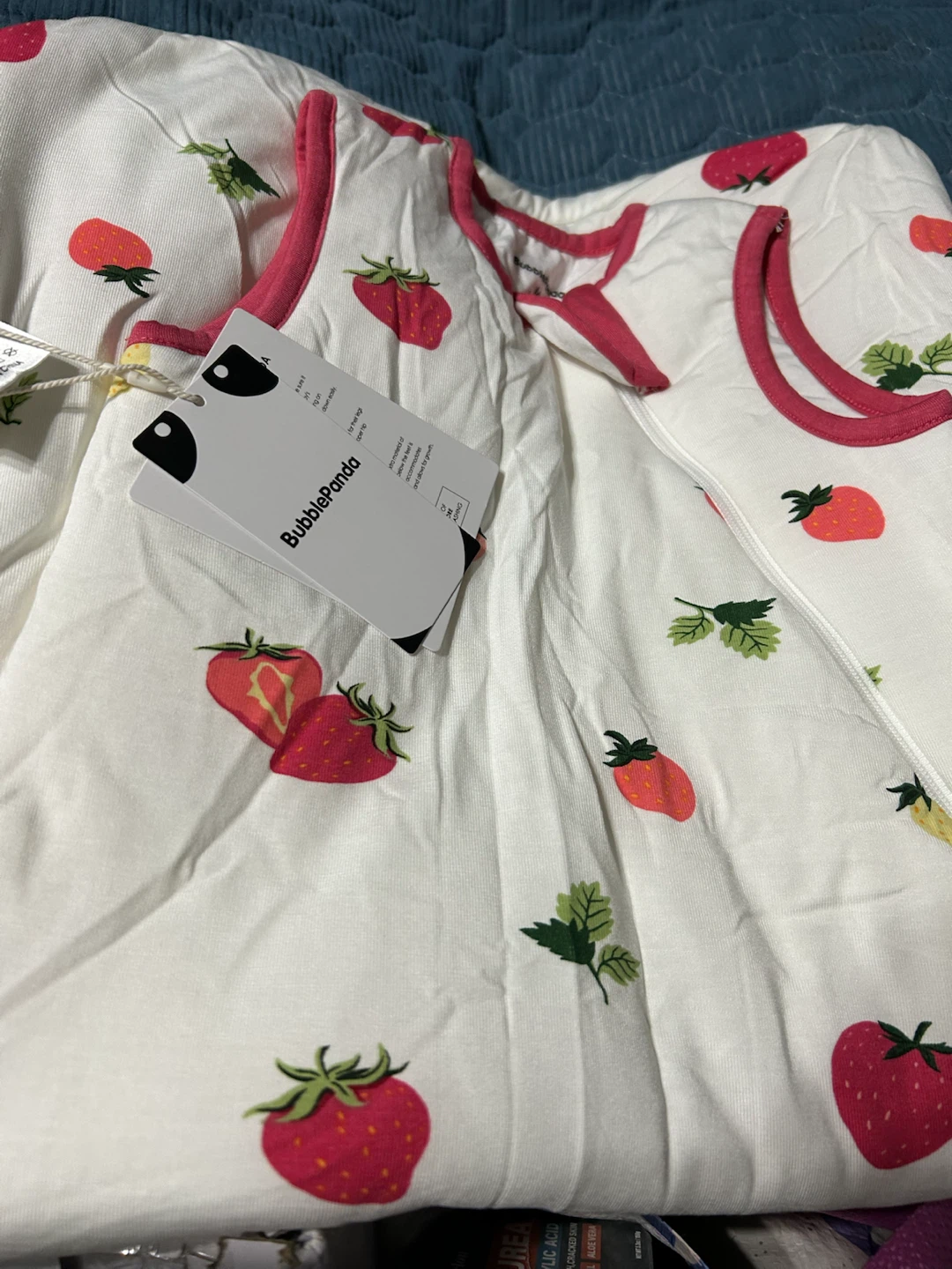 Brand New-Bubble Panda Strawberry Sleep Sack - Size L - photo 5