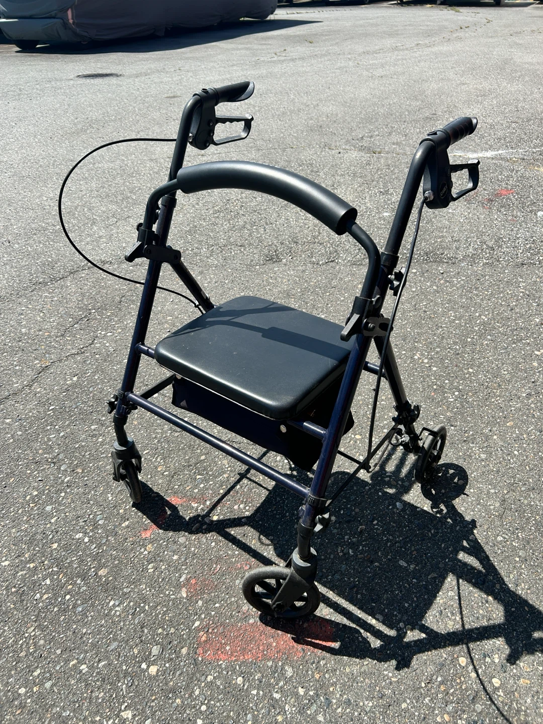 Carex 4-Wheel Walker with Seat