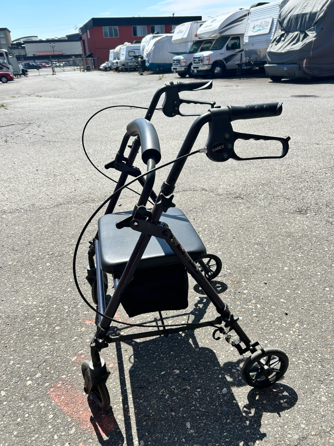 Carex 4-Wheel Walker with Seat - photo 3