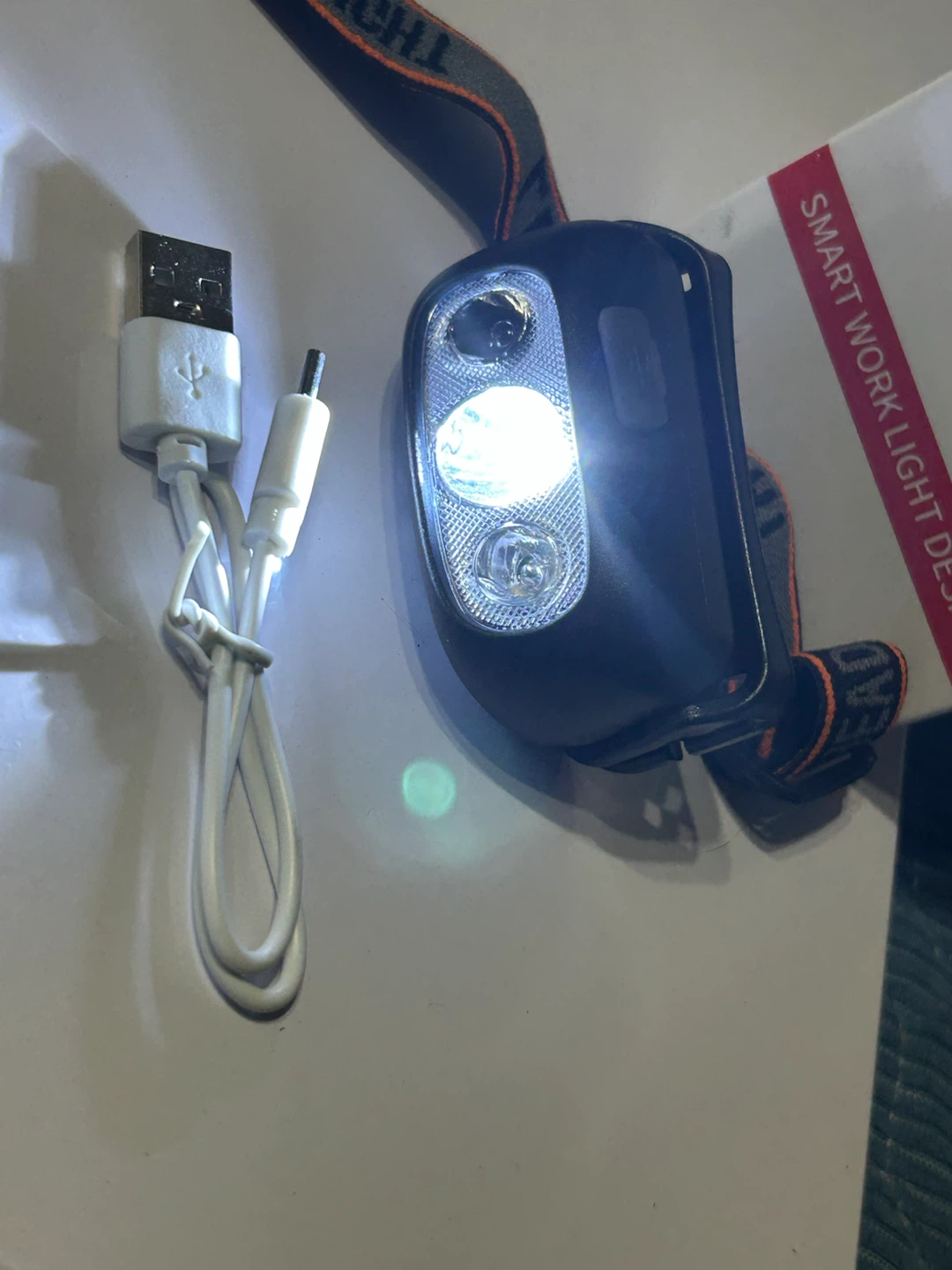 New-USB Rechargeable Headlamp with 3 Lighting Modes - photo 4