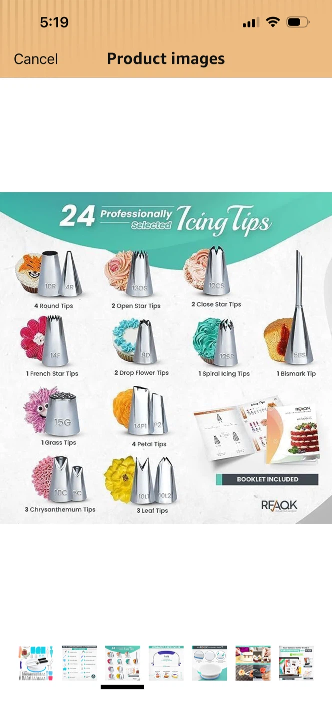 Brand New-RFAQK 74 PCS Icing Tips Set - photo 3