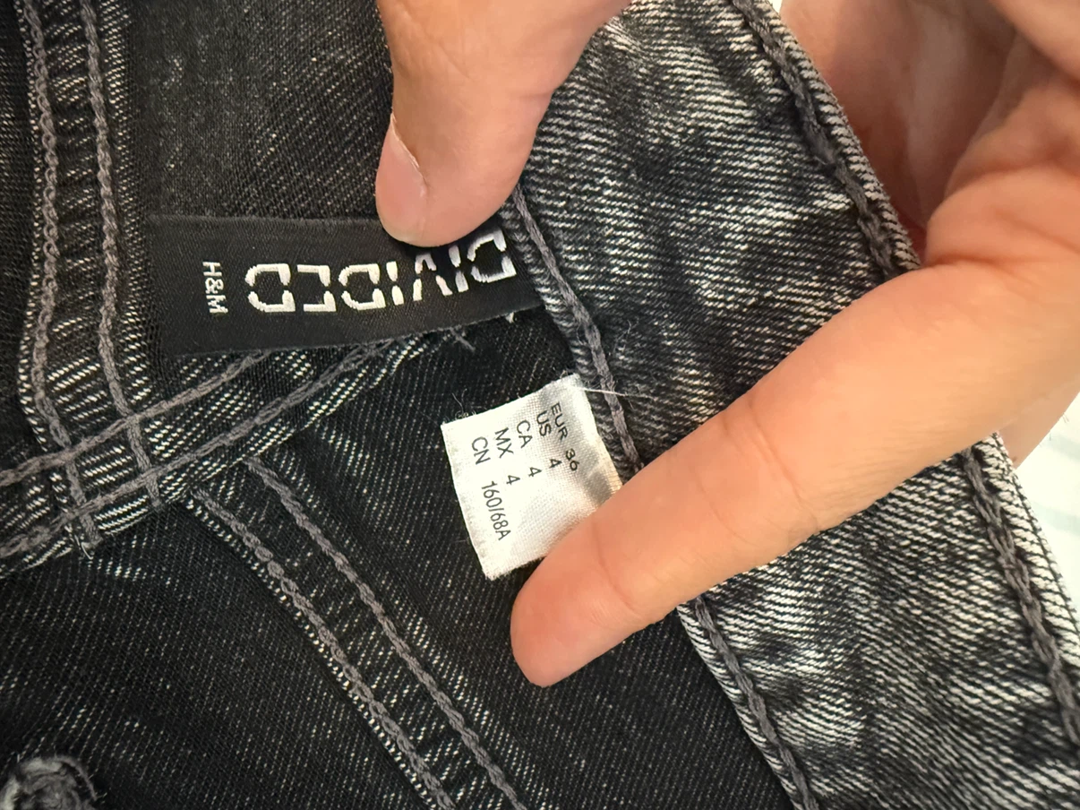 H&M Divided Black Grey Flare Jeans - photo 3