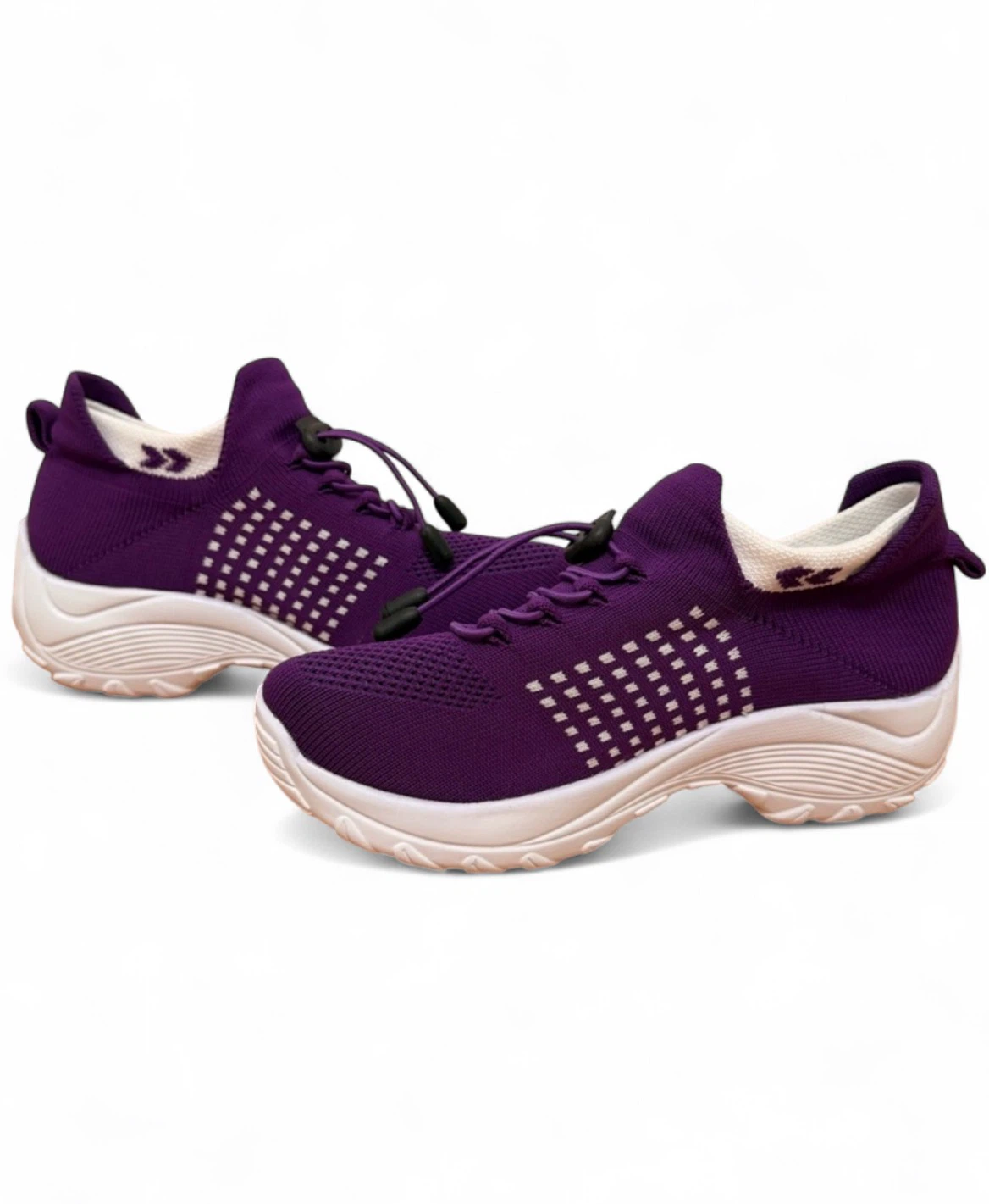 NEW! Orthopedic Comfortable Purple Knit Slip-On Walking Shoes