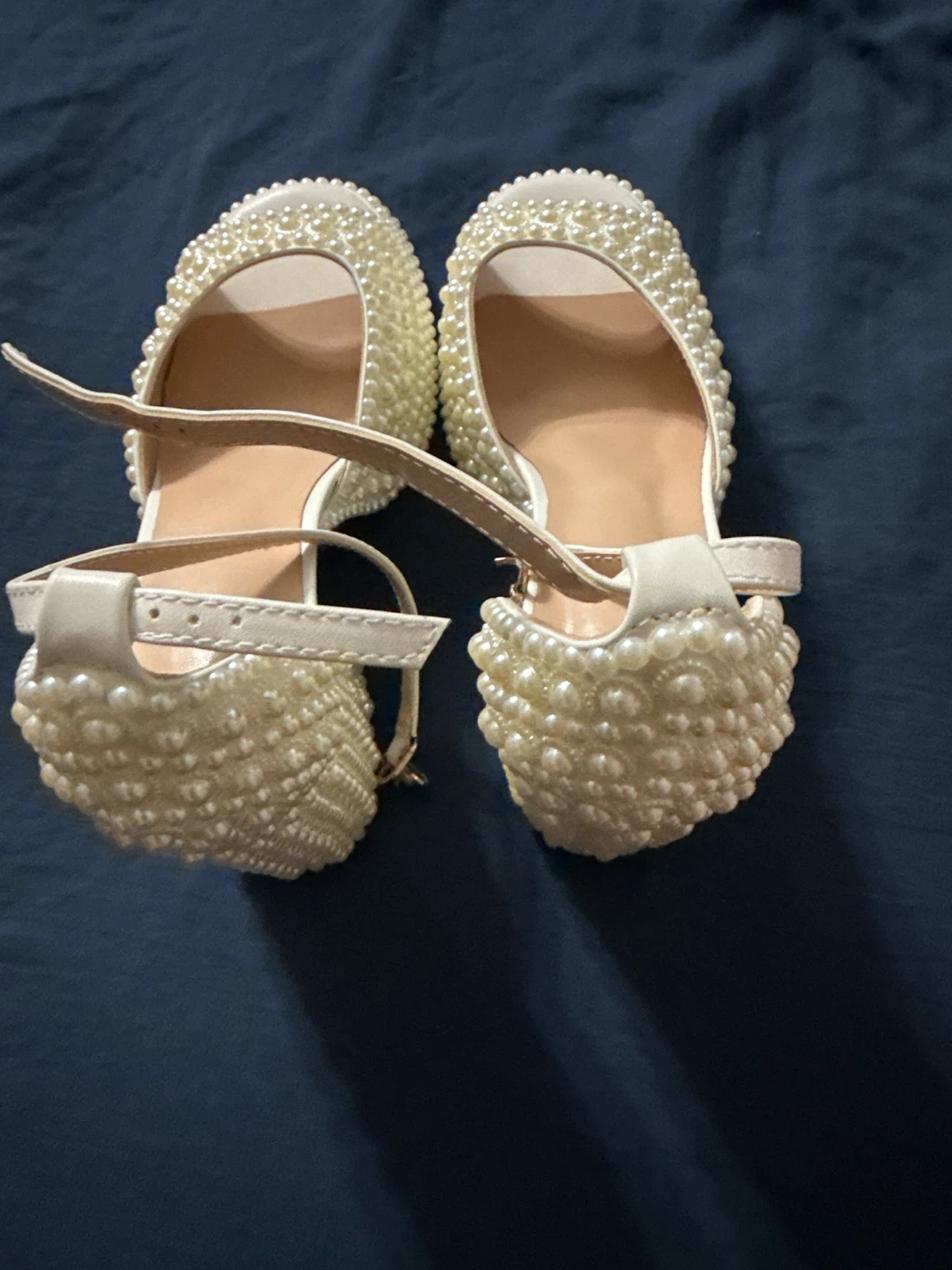 White Pearl Embellished Heels - photo 2