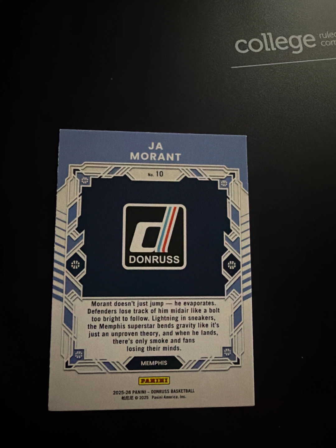2025-26 Donruss Elite Series Ja Morant Basketball Card - photo 2