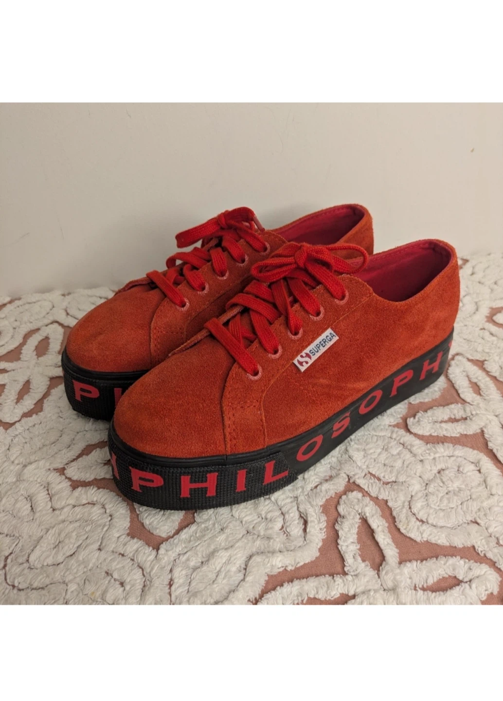 Superga x Philosophy di Lorenzo Serafini Suede Platform Shoes - photo 2