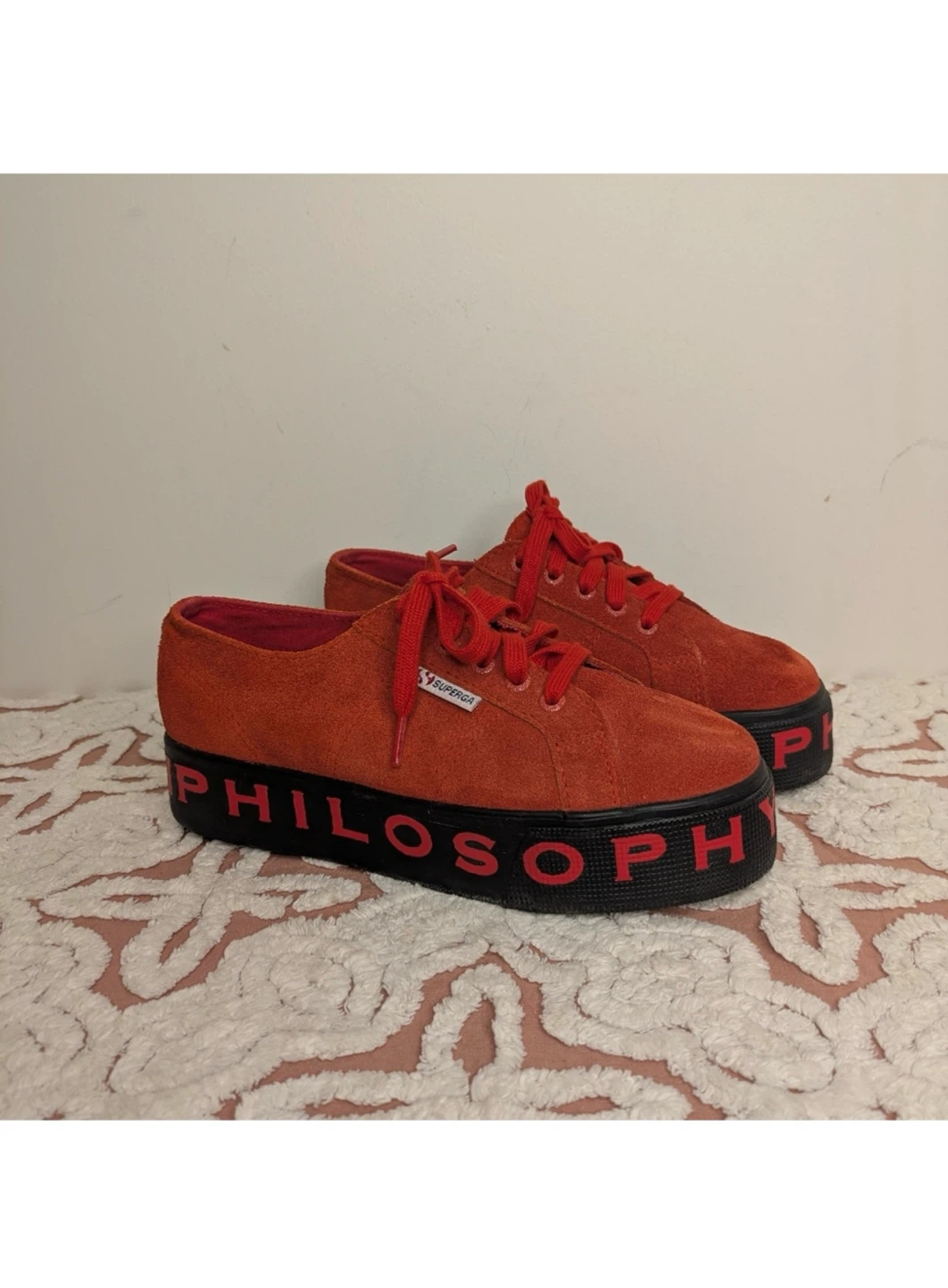 Superga x Philosophy di Lorenzo Serafini Suede Platform Shoes - photo 5