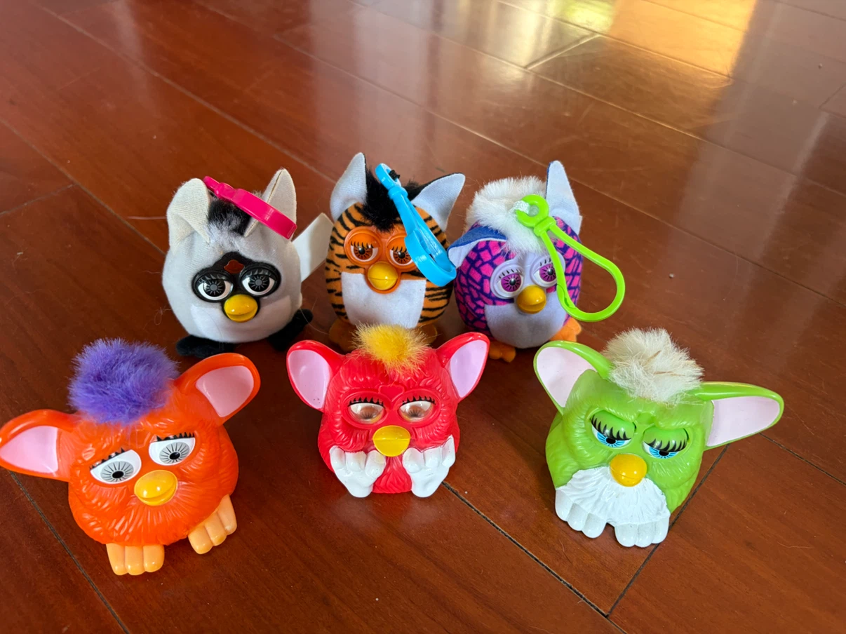 Set of 6 Vintage Furby Figurines